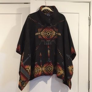 Pendleton reversible wool poncho.